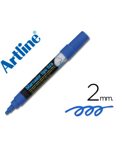 Rotulador artline pizarra verde negra epw 4 az color azul bolsa de 4 unidades