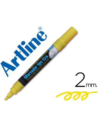 Rotulador artline pizarra verde negra epw 4 am color amarillo bolsa de 4 unidades