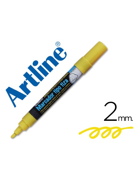 Rotulador artline pizarra verde negra epw 4 am color amarillo bolsa de 4 unidades