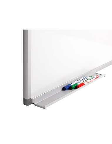 Pizarra blanca q connect laminada marco de aluminio 150x100 cm