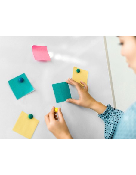 Pizarra blanca q connect lacada magnetica marco de aluminio 200x100 cm