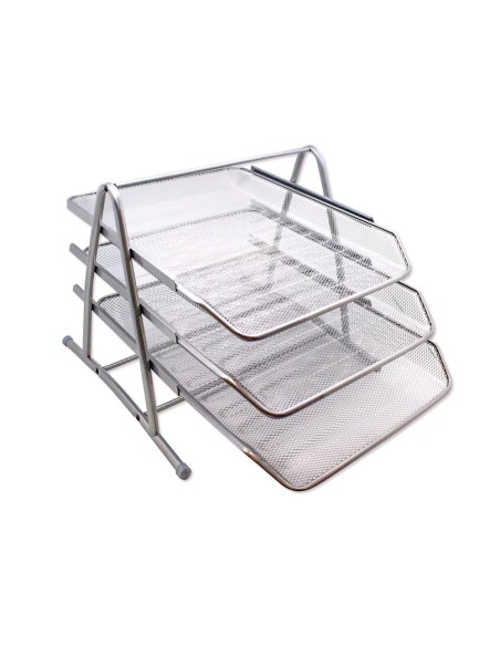 Bandeja sobremesa metalica q connect kf00822 rejilla plata 3 bandejas movibles 350x278x275 mm