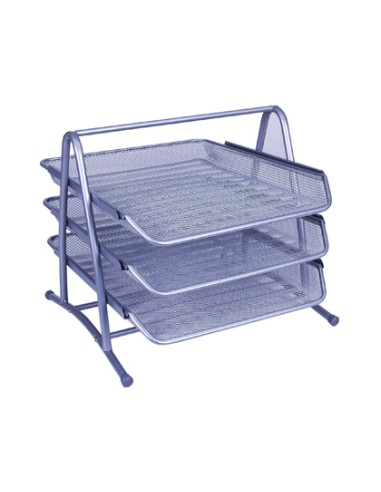 Bandeja sobremesa metalica q connect kf00822 rejilla plata 3 bandejas movibles 350x278x275 mm