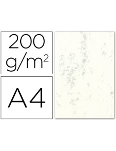Cartulina marmoleada din a4 200 gr gris paquete de 100 hojas