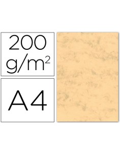 Cartulina marmoleada din a4 200 gr ocre paquete de 100 hojas
