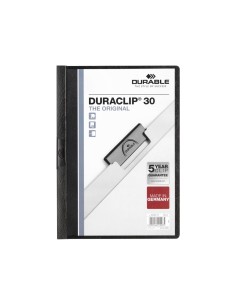 Carpeta duraclip dossier pinza lateral negro capacidad 30 hojas