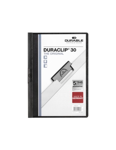 Carpeta duraclip dossier pinza lateral negro capacidad 30 hojas