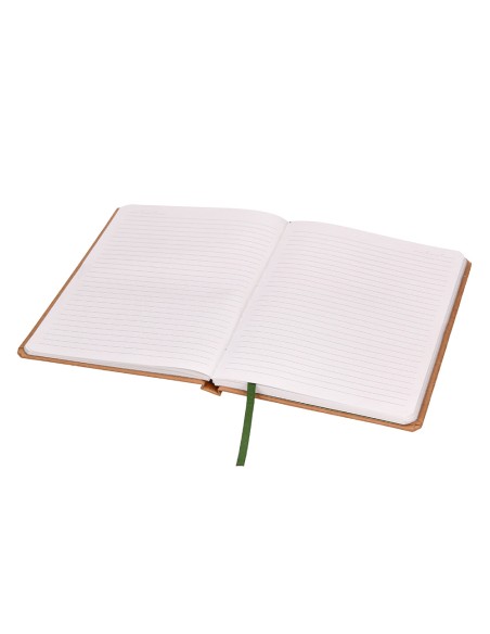 Libreta liderpapel ecouse 100 reciclada a5 96 hojas 70g m2 horizontal con gomilla y marca paginas
