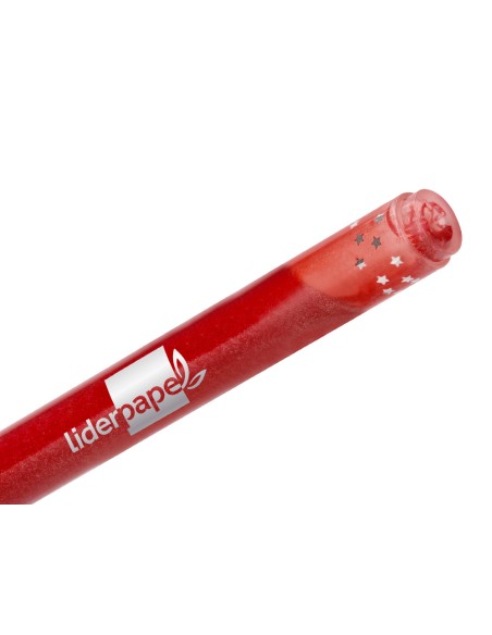 Rotulador liderpapel efecto purpurina metalizada punta reversible bolsa de 6 unidades colores surtidos