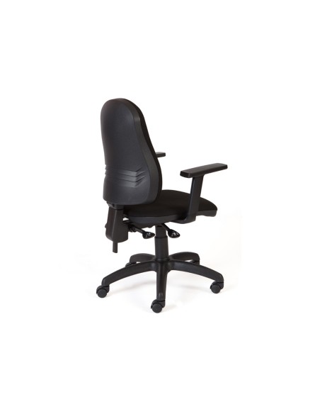 Silla rocada direccion sistema asincro con brazos color negro Silla rocada direccion sistema asincro con brazos color negro