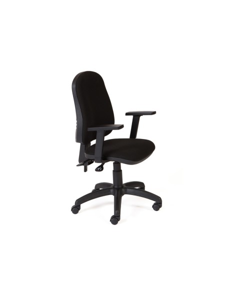 Silla rocada direccion sistema asincro con brazos color negro Silla rocada direccion sistema asincro con brazos color negro
