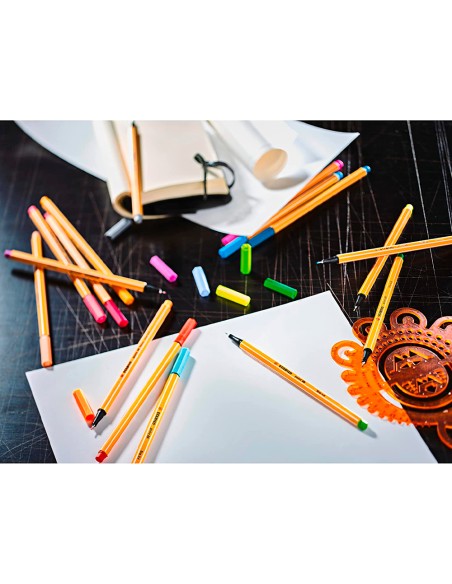 Rotulador stabilo point 88 punta de fibra arty line estuche carton de 65 unidades colores surtidos