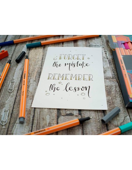 Rotulador stabilo point 88 punta de fibra arty line estuche carton de 24 unidades colores surtidos