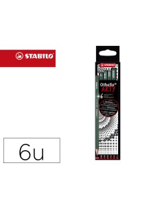 Lapices de grafito stabilo othello arty line estuche carton de 6 unidades durezas surtidas
