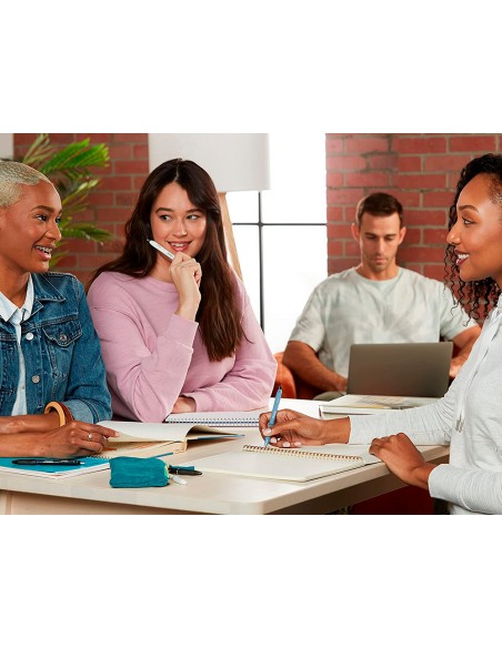 Boligrafo sharpie fashion retractil tinta gel azul 07 mm color azul hielo y blanco