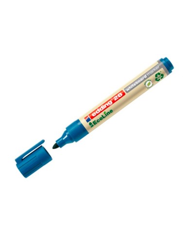 Rotulador edding 28 para pizarra blanca ecoline 90 reciclado color azul punta redonda 15 3 mm recargable