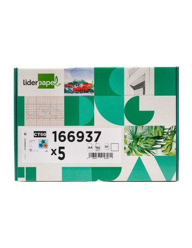 Cartulina liderpapel a4 180g m2 blanco paquete de 255 hojas