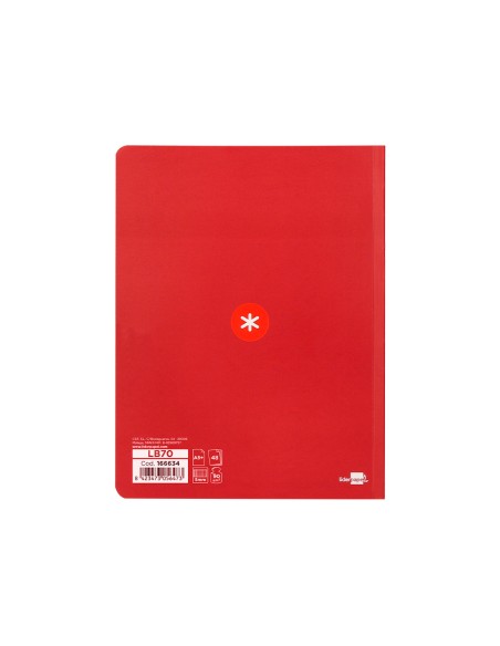 Libreta antartik a5 plus cosida 48 hojas 90g m2 cuadro 5mm con margen 6 colores surtidos