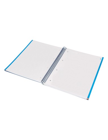 Cuaderno espiral navigator a4 micro tapa forrada 120h 80gr horizontal 5 bandas 4 taladros color azul marino