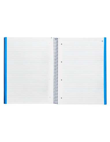 Cuaderno espiral navigator a4 micro tapa forrada 120h 80gr horizontal 5 bandas 4 taladros color azul marino