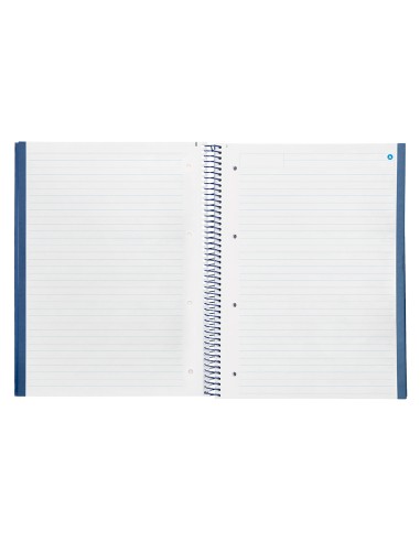 Cuaderno espiral navigator a4 micro tapa forrada 80h 80gr horizontal 1 banda color azul marino