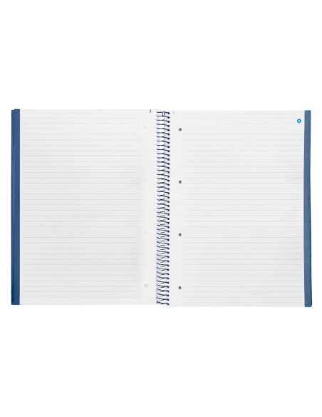 Cuaderno espiral navigator a4 micro tapa forrada 80h 80gr horizontal 1 banda color azul marino