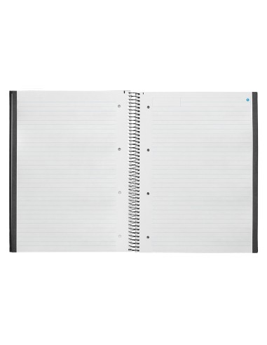 Cuaderno espiral navigator a4 micro tapa forrada 80h 80gr horizontal 1 banda color negro