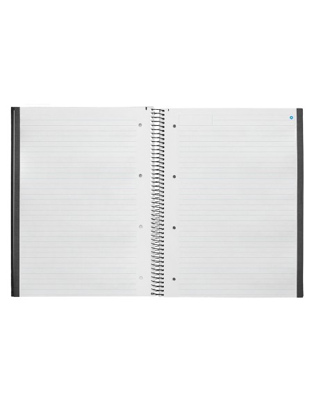 Cuaderno espiral navigator a4 micro tapa forrada 80h 80gr horizontal 1 banda color negro