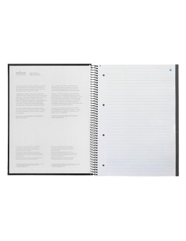 Cuaderno espiral navigator a4 micro tapa forrada 80h 80gr horizontal 1 banda color negro