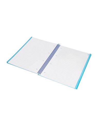 Cuaderno espiral navigator a4 micro tapa forrada 80h 80gr horizontal 1 banda color celeste