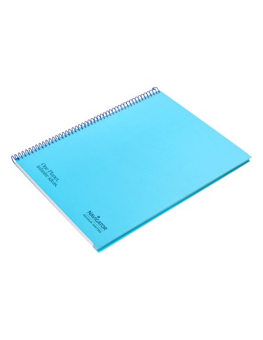 Cuaderno espiral navigator a4 micro tapa forrada 80h 80gr horizontal 1 banda color celeste