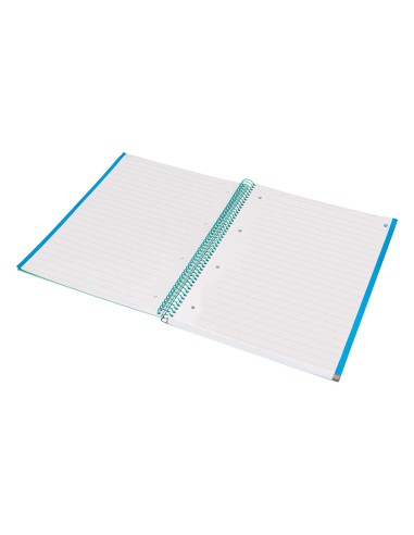 Cuaderno espiral navigator a4 micro tapa forrada 120h 80gr horizontal 5 banda 4 taladros color menta