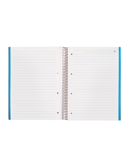 Cuaderno espiral navigator a4 micro tapa forrada 120h 80gr horizontal 5 banda 4 taladros color rosa