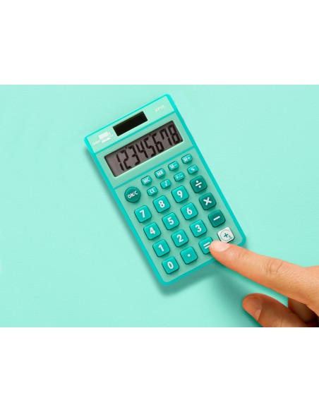 Calculadora liderpapel bolsillo xf13 8 digitos solar y pilas color verde 115x65x8 mm Calculadora liderpapel bolsillo xf13 8 digitos solar y pilas color verde 115x65x8 mm