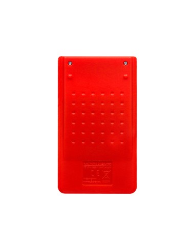 Calculadora liderpapel bolsillo xf11 8 digitos solar y pilas color rojo 115x65x8 mm