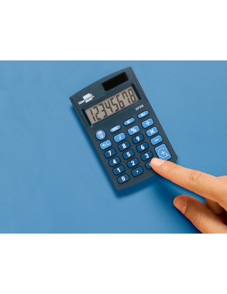 Calculadora liderpapel bolsillo xf06 8 digitos solar y pilas color azul 98x62x8 mm Calculadora liderpapel bolsillo xf06 8 digitos solar y pilas color azul 98x62x8 mm