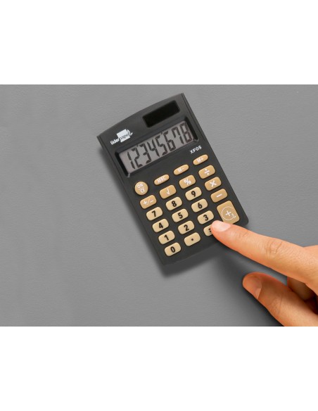 Calculadora liderpapel bolsillo xf05 8 digitos solar y pilas color negro 98x62x8 mm Calculadora liderpapel bolsillo xf05 8 digitos solar y pilas color negro 98x62x8 mm