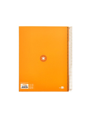 Cuaderno espiral a4 micro antartik tapa forrada120h 100 gr cuadro 5mm 5 banda4 taladros color mostaza