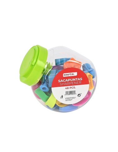 Sacapuntas safta bombonera de 48 unidades surtidas