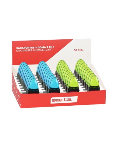 Sacapuntas con deposito y goma safta 230x160x75 mm