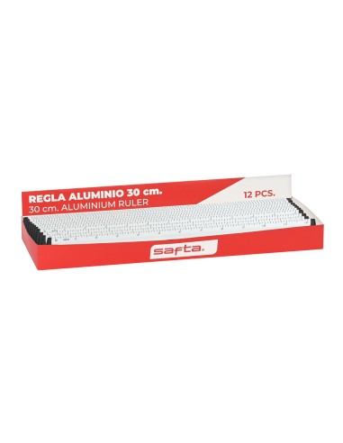 Regla aluminio safta 30 cm