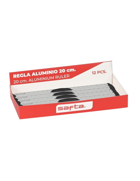 Regla aluminio safta 20 cm