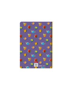 Cuaderno espiral safta cuarto 80 h 60 gr cuadro 4 mm tapa extradura superthings guardians of kazoom