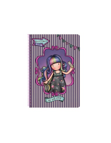 Cuaderno espiral safta cuarto 80 h 60 gr cuadro 4 mm tapa extradura gorjuss fairground