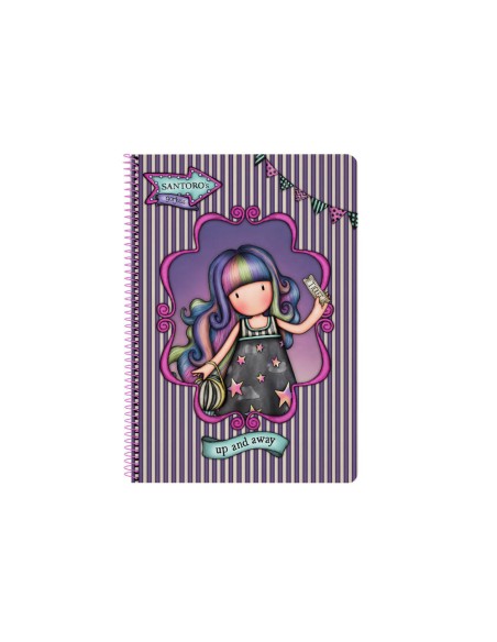 Cuaderno espiral safta cuarto 80 h 60 gr cuadro 4 mm tapa extradura gorjuss fairground