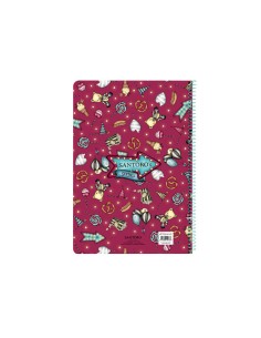 Cuaderno espiral safta cuarto 80 h 60 gr cuadro 4 mm tapa extradura gorjuss fairground
