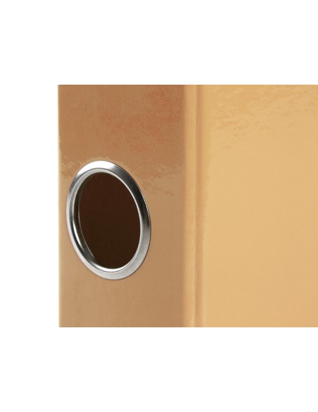 Carpeta de 2 anillas 25 mm mixtas liderpapel a4 forrado color system con ollao y tarjetero melocoton