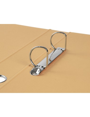 Carpeta de 2 anillas 25 mm mixtas liderpapel a4 forrado color system con ollao y tarjetero melocoton