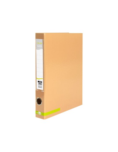 Carpeta de 2 anillas 25 mm mixtas liderpapel a4 forrado color system con ollao y tarjetero melocoton