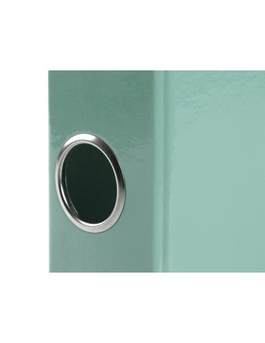 Carpeta de 2 anillas 25 mm mixtas liderpapel a4 forrado color system con ollao y tarjetero menta